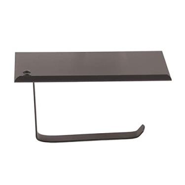Imagem de Generic Suporte de papel higiênico, suporte de toalha de papel com suporte de telefone para cozinha (K6 preto)