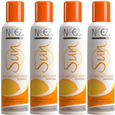 Imagem de Kit 4 Spray Autobronzeador Profissional Neez Sun Resultado Imediato Na