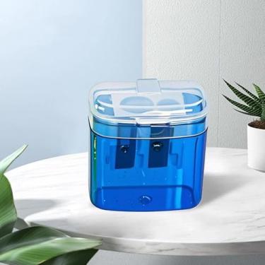 Imagem de Apontador de lápis com tampa, apontadores manuais e lápis, apontador portátil compacto de dois furos, para lápis padrão e JumboPencils, para adultos, estudantes, artistas, sala de aula, escola e