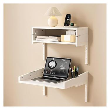 Imagem de JGHITROME Mesa dobrável portátil, mesa montada na parede se converte em prateleiras de vários tamanhos