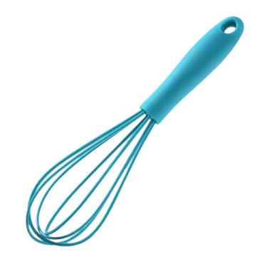 Imagem de Batedor de silicone para cozinhar, batedeira manual de ovos para farinha de bolo, batedor de massa de aço inoxidável, uso W-hisk, antiaderente à mão, minúsculo W-hisk para bater, assar, bater