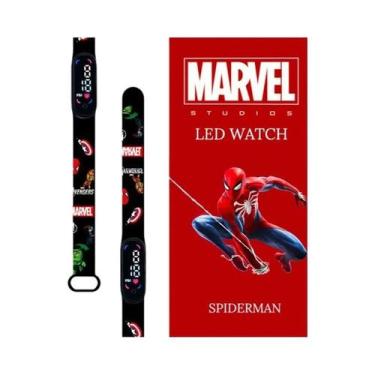 Imagem de Relógio Digital À Prova d'Água Do Spiderman Para Crianças, Pulseira LE