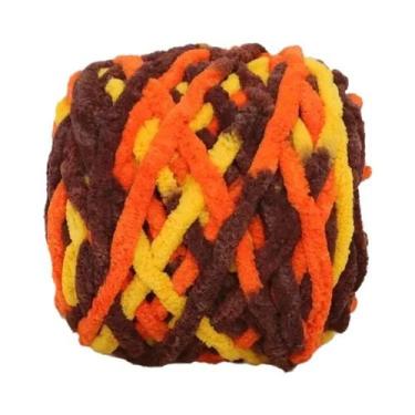 Imagem de Fio De Tricô Chenille Macio 100g, Algodão E Lã Para Tricô Manual De Ca