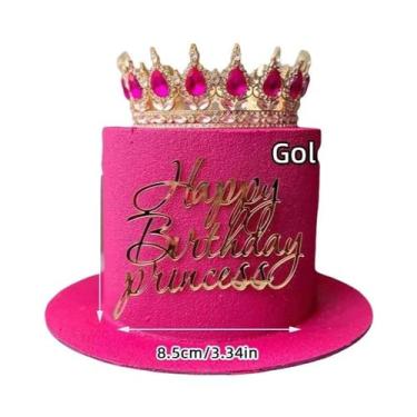 Imagem de Topo De Bolo De Aniversário Para Meninas Em Acrílico, Decoração De Fel