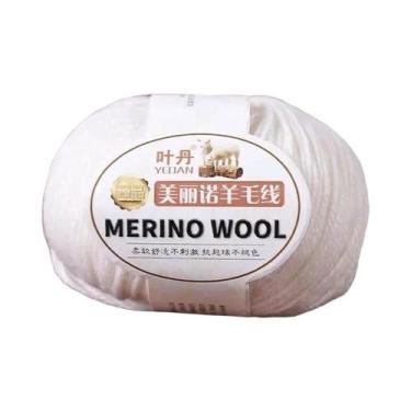 Imagem de Fio De Lã Merino Macio 50g Anti-Pilling Para Tricô Manual, Crochê, Sué