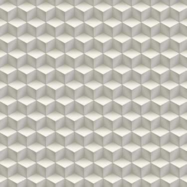 Imagem de Papel de Parede Fiesta Modern Cubos 3D Cinza Claro 543272 Fiesta Modern 543272