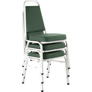 Imagem de Kit com 3 Cadeiras Empilháveis Linha Hotel Plus Verde
