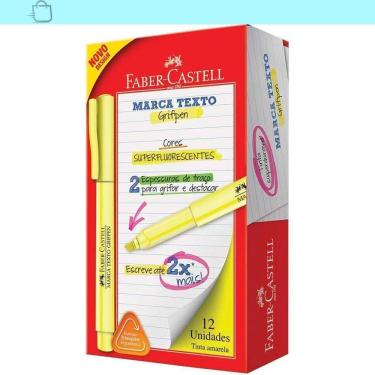 Imagem de Marca Texto Pastel Grifpen Faber castell Kit Com 12