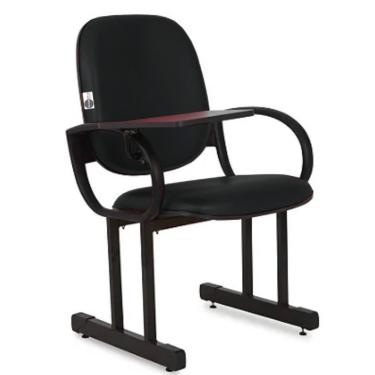 Imagem de 01 Cadeira Escolar para Auditório e Escolas com Prancheta Linha Dallas Auditório Preto