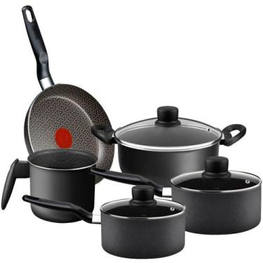 Imagem de Jogo de Panelas Rochedo 5 Peças Robusta Grafite com Revestimento Antia