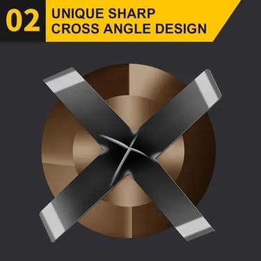 Imagem de Kit 7 Broca De Haste Hexagonal Cruzada Telha Vidro Mármore