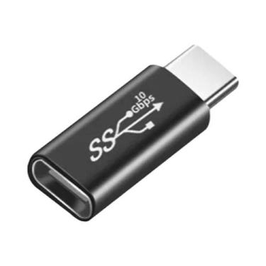 Imagem de Adaptador USB-C De Ângulo Reto 90 Graus Fêmea Para Macho 10Gbps Conect