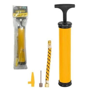 Imagem de Bomba Ar Manual 24cm Portátil Enche Bola Bike Moto Pneu - STARTOOLS