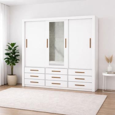 Imagem de Guarda Roupa Espelho 3 Portas 9 Gavetas Imperium -Grand Line