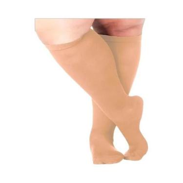 Imagem de Meias De Compressão plus Size 2XL-7XL Em Cores Sólidas Para Homens E M