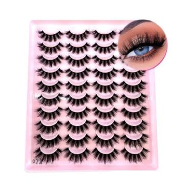 Imagem de Cílios Postiços Naturais Longos 3D De Mink, Kit De Maquiagem Com 20 Pa