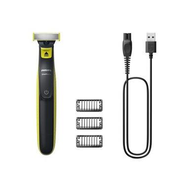 Imagem de Aparador e raspador OneBlade com 3 pentes, à prova d’água - QP2724/10 Philips