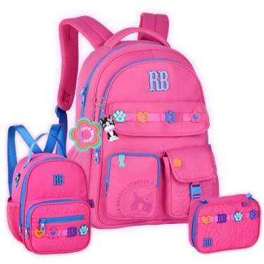 Imagem de Kit Mochila Rebecca Bonbon de Costas Kids Lancheira E Estojo, Rosa
