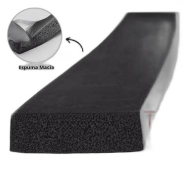 Imagem de Espuma Fita Adesiva Pvc Borracha Vedação E=2Mmx10 Mts Preta - Leolud