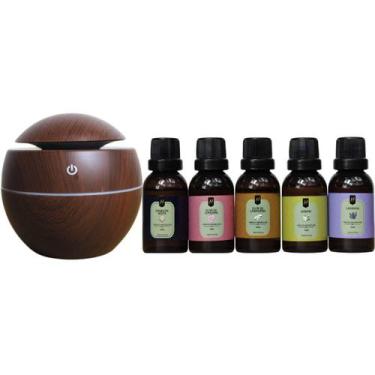 Imagem de Combo Difusor Elétrico + 5 Essências De 30Ml Hidrossolúveis - Nattuaro