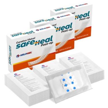 Imagem de Curativo Visível Safe Heal Post-Op 8X10 (4,5X5) 30Un Kelogel