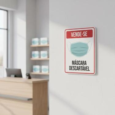 Imagem de Placa Acm Vende-Se Máscara Descartável 18X23 - Sinalizo