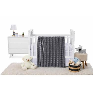 Imagem de Cobertor Para Bebê Hipoalergenico Lille Baby 90x110cm - Etruria, Cinza
