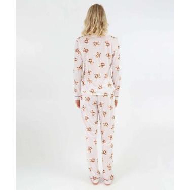 Imagem de Pijama Americano Feminino Ursos Marisa Off White-21047, Off white, P