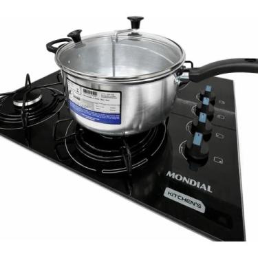 Imagem de Pipoqueira Gourmet Profissional 3,8l Alumínio Tampa De Vidro - ALUMINI