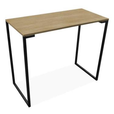 Imagem de Escrivaninha Mesa Apoio Industrial Vintage Retro 90 cm Preta - Lacamel