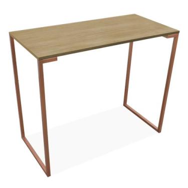 Imagem de Mesa Executiva P/ Escritório Office Industrial 90 cm Bronze - Lacamel