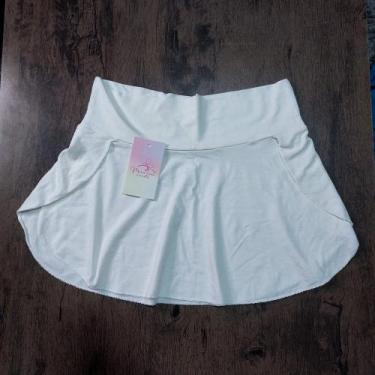 Imagem de Saia tapa bumbum academia - MARISLOIRO, Branco, GG