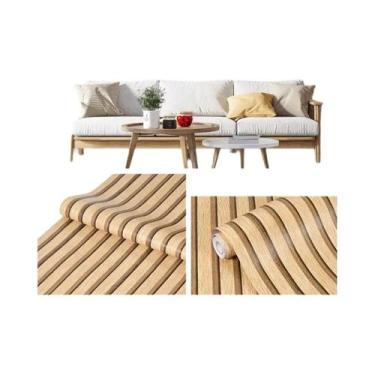 Imagem de Adesivo De Parede Listrado Impermeável De 45CM Para Quarto, Sala De Es