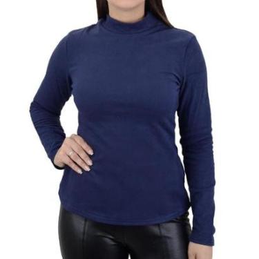 Imagem de Blusa Feminina Facinelli By Mooncity Fleece Marinho - 670356-Feminino