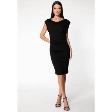 Imagem de Vestido Sem Manga Franzido Preto-Feminino