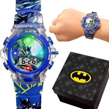 Imagem de Relogio Infantil Crianca Silicone Batman Led Digital esportivo preto a