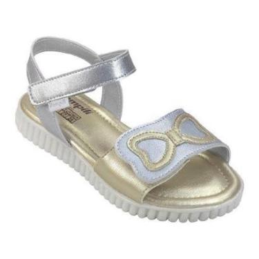 Imagem de Sandália Infantil Menina Pampili Candy Prata Dourado-Feminino