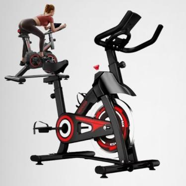 Imagem de Bicicleta Ergométrica Bike Spinning Academia Fitness Exercícios Cardio e Emagrecimento Design Confortável e Ajustável Ideal para Casa Silenciosa Premium - Com Suporte Para Tablet e Celular Suporta até 150kg - Bike Ergométrica profissional Ajustável Banco e Guidon