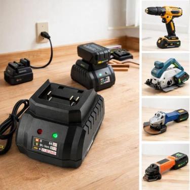 Imagem de Carregador de bateria de Lítio Portátil de Ferramentas 21V - IT-Blue