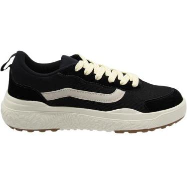 Imagem de Tênis Republic Casual Street Leve Masculino, Preto, Branco, 38