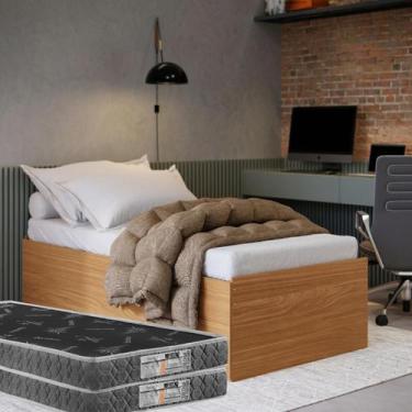 Imagem de Bicama Modular 3 Em 1 Com Auxiliar Rodas Suporte 100kg Uv Com Colchão 