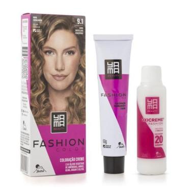 Imagem de Coloração Yamá Beauty Care Mini Kit Fashion Color 9.1 - Yama Expert