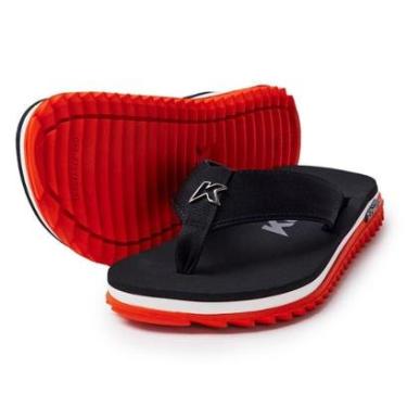 Imagem de CHINELO SANDALIA KENNER KIVAH LINE PRETO E LARANJA ORIGINAL-Masculino