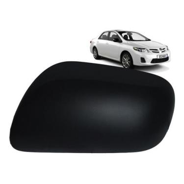 Imagem de Capa preta retrovisor externo lado esquerdo motorista corolla 2008 200