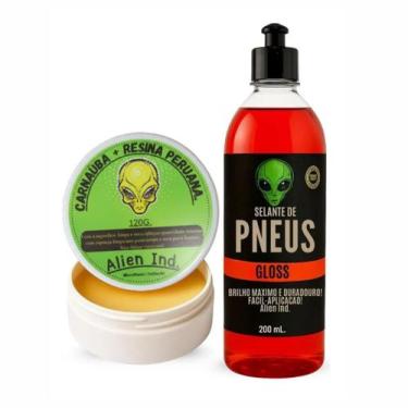 Imagem de Cera Alien Lataria e Revitalizador Pneu Borracha Carro Moto - Alien In