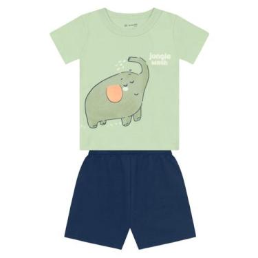 Imagem de Conjunto Bebê menino de elefante Brandili Baby, Verde, G