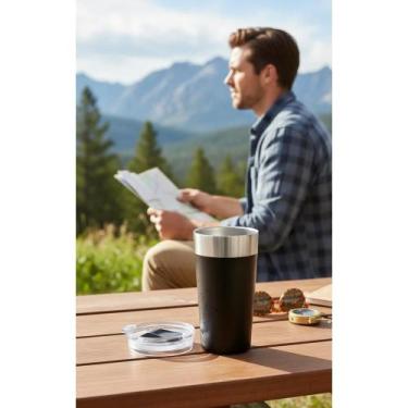 Imagem de 2x Copo Térmico 600ml Cerveja Inox C/ Tampa Abre-garrafa - Congratulat