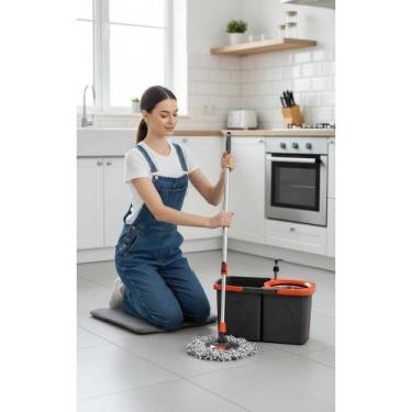 Imagem de Mop Giratório 2 Águas Cesto Inox Desmontável - Congratulations Store