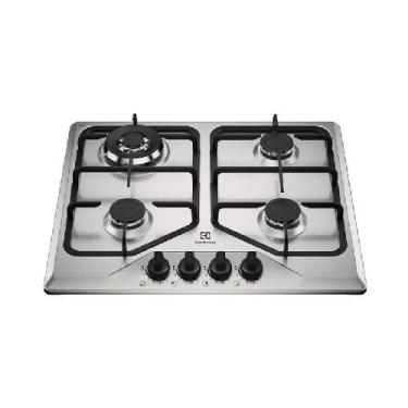 Imagem de Cooktop à Gás Electrolux 4 Bocas KE4XC Multi Chama Mesa Inox Bivolt, B