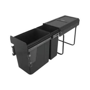 Imagem de Lixeira Dupla 300mm Fixação Na Porta Moveis 30l Häfele